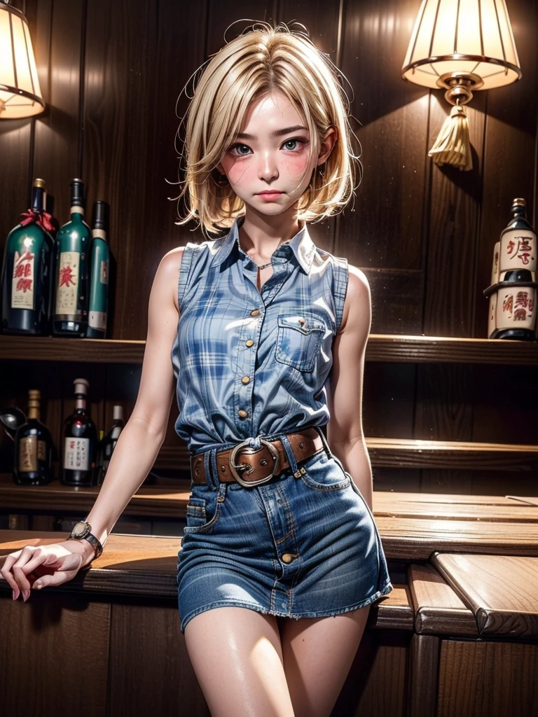 (((1 person:2.0))),(((Cowgirl Costume))),(((Slim Body 1.5))),(((Small Ass))),(((Denim Super Mini Skirt:1.5))),(((Wear a belt:1.5))),(((He is wearing a sleeveless collared shirt, Plaid, Front tie shirt:1.5))),(((Wear an accurate watch))),(((Sandals))),(((Showing cleavage))),(((Showing your belly button))),(((Exposing thighs))),(((Small breasts:1.5))),(((Bare arms))),(((Her hair is blonde))),, Beautiful detailed girl, Very detailed目と顔, 緻密でBeautiful Eyes, Very detailed, High resolution, Highest quality, masterpiece, Very detailed, 8k wallpaper, wonderful, finely, Highest quality, The light shines on your face,(((indoorの酒場:1.5))),((indoor)),Beautiful Eyes,(((Blushed:1.2))),(((Cowboy Shot:1.5))),(((Open your mouth:0.5)),(((hiccups:1.2)))
information
