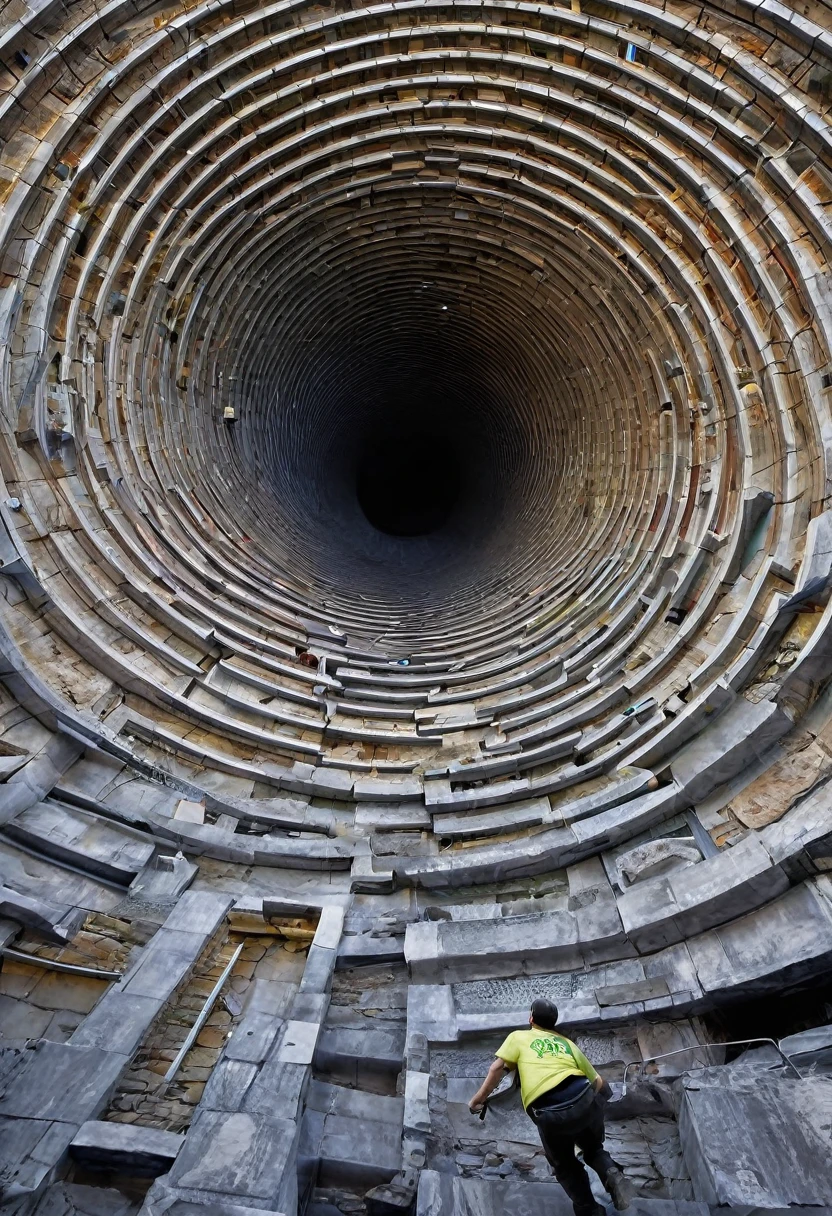 Un decierto narajanda, en medio unas murallas gigntes y dentro solo se ve asomad la cima de un edifico a lo lejos. En titulo debe tener en grande Vortex: Juegos Mortales.