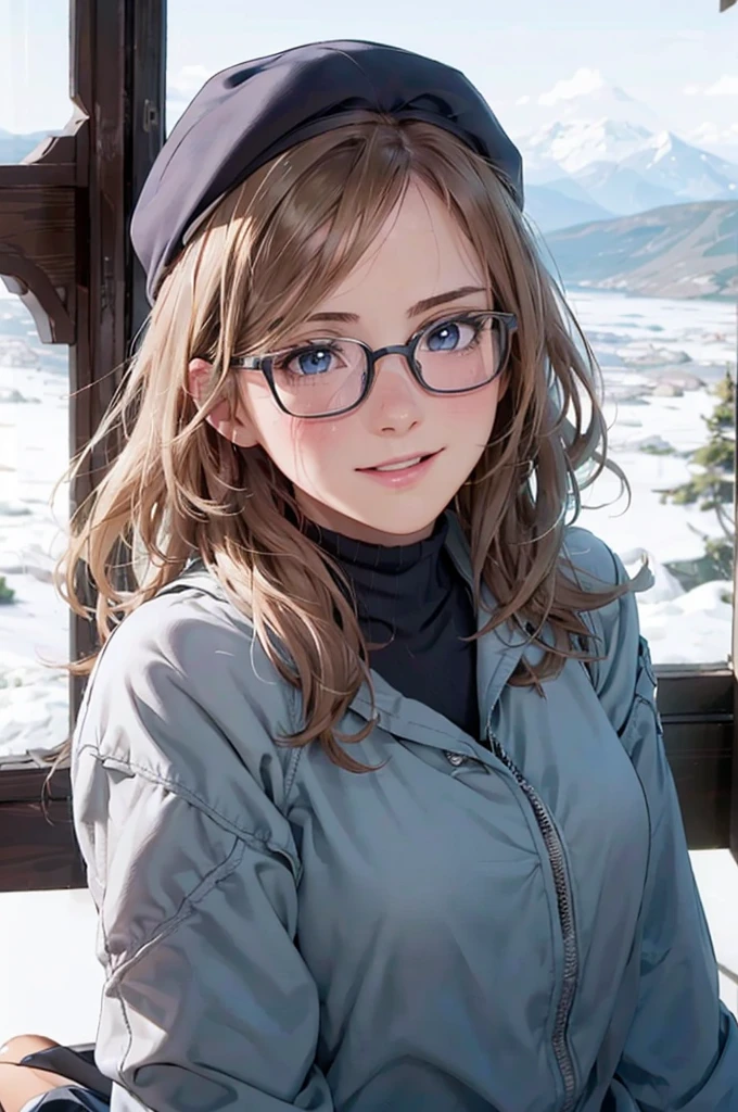 最high quality, high quality, High resolution, high quality texture, high quality shadows, High resolution, Beautiful details, Detailed CG, Detailed Texture, Realistic representation of face, Realistic, colorful, delicate, Cinematic Light, Side light, Lens flare, Ray Tracing, sharp concentrated, (1 Girl,concentrated:1.3), ( Intricate details, compensate, PureErosFaceV1:0.5), (細部まで美しいdelicateな顔, 緻密で美しいdelicateな瞳, Perfect Facial Proportions, Dense skin, Optimal ratio of four fingers to one thumb, Beautiful breasts, Beautiful Hips, Smooth upper abdomen, Tilt,Blue Eyes Glasses blush Looking up Shy laugh 30 years old Winter clothing Thermal pants Woolen hat gloves Mountaineering backpack Glasses blush Looking up Alaska Glacier Snowstorm adventurous journey night Aurora gaze of love, impregnate me, lips of temptation, A sweet smile, 30 years old,