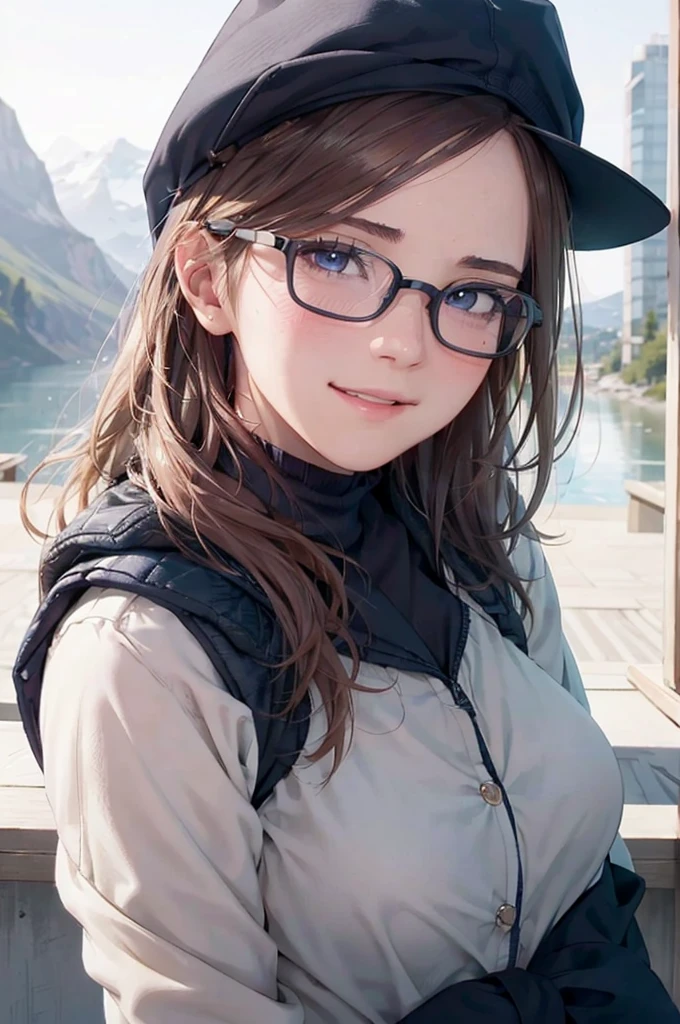 最high quality, high quality, High resolution, high quality texture, high quality shadows, High resolution, Beautiful details, Detailed CG, Detailed Texture, Realistic representation of face, Realistic, colorful, delicate, Cinematic Light, Side light, Lens flare, Ray Tracing, sharp concentrated, (1 Girl,concentrated:1.3), ( Intricate details, compensate, PureErosFaceV1:0.5), (細部まで美しいdelicateな顔, 緻密で美しいdelicateな瞳, Perfect Facial Proportions, Dense skin, Optimal ratio of four fingers to one thumb, Beautiful breasts, Beautiful Hips, Smooth upper abdomen, Tilt,Blue Eyes Glasses blush Looking up Shy laugh 30 years old Winter clothing Thermal pants Woolen hat gloves Mountaineering backpack Glasses blush Looking up Alaska Glacier Snowstorm adventurous journey night Aurora gaze of love, impregnate me, lips of temptation, A sweet smile, 30 years old,