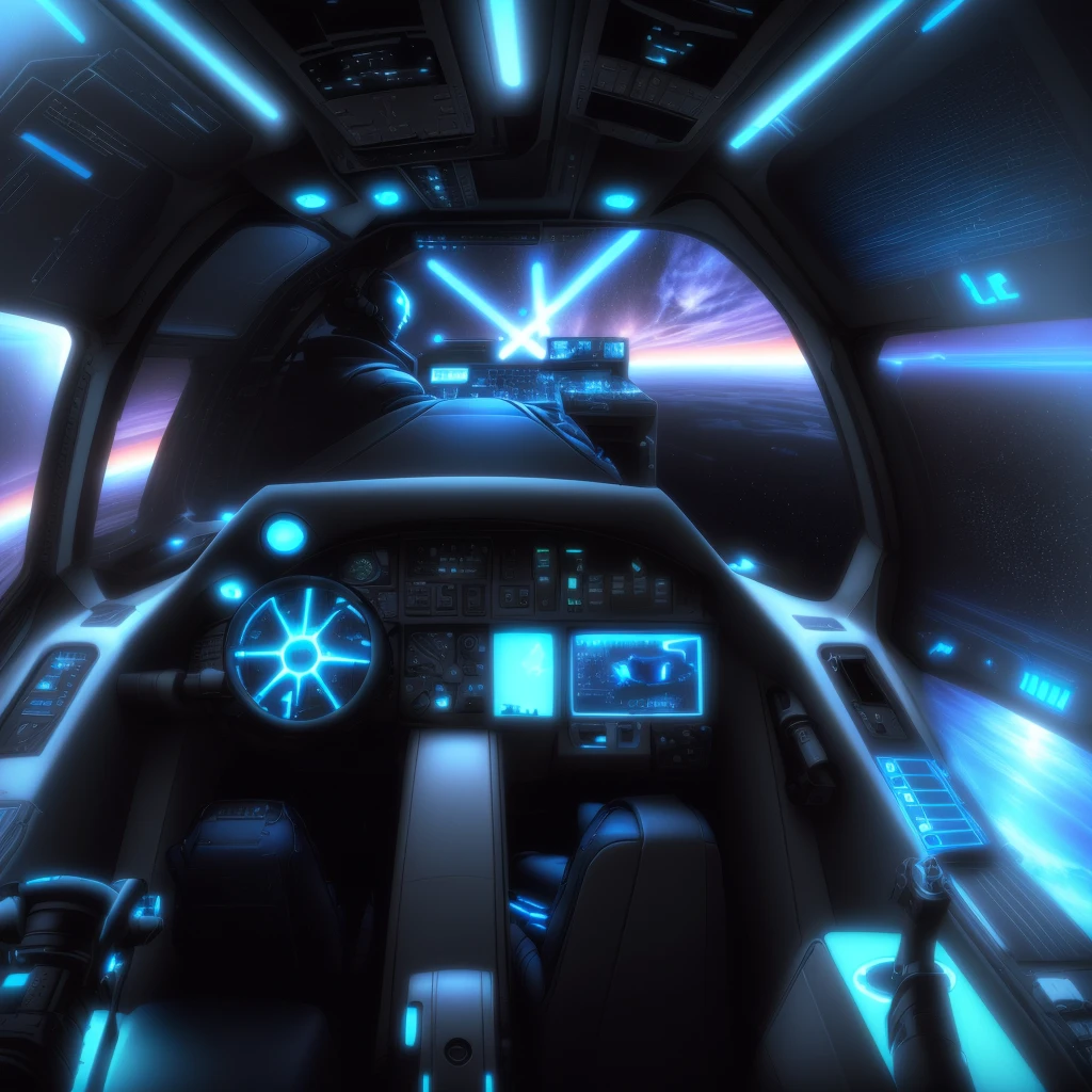 spaceship cockpit with view of the earth and sky from the cockpit, in a spaceship cockpit, cockpit view, first-person view, first - person view, first person view, first person screenshot, luminous cockpit, first-person pov, detailed spaceship interior, inside future fighter, first person view perspective, inside a space ship