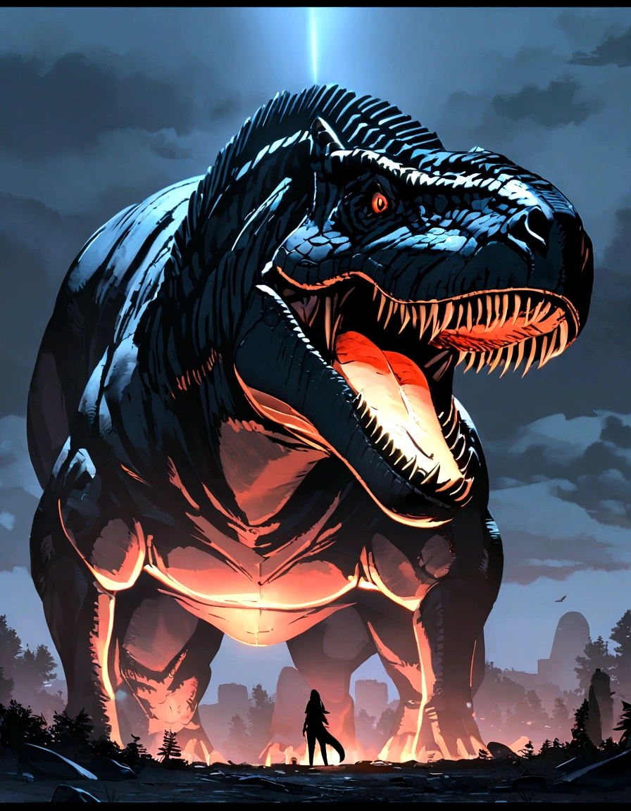 Create hdr max of dinosaur AI8k,Tyrannosaurus