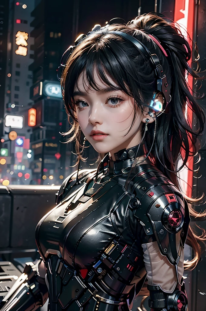 NSFW(((masterpiece))), (((Best Quality))), ((Ultra-detailed)), (extremely detailed photo), ((extremely delicate and beautiful)),(Cute delicate face), an image of cyberpunk, steampunk, sci-fi, cyberpunk fan art, cyberpunk hd wallpaper, cyberpunk art, cyberpunk pics, cyberpunk images, (tall girl and A 20 years old dignified Asian girl),solo,short hair,looking at viewer, mechanical girl, armor ,(beautiful face and eye), double eyelid,delicate skin,slender body shape,medium breast