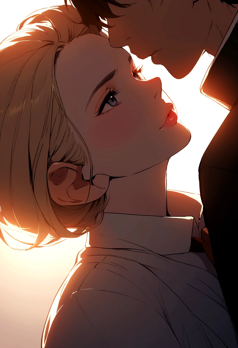 Video of a boy kissing a very beautiful woman