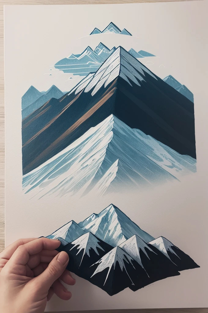 Hand drawn mountains