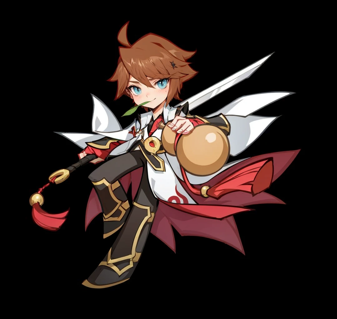 （white people、white skin、uncle、40 generations）、（silver hair,short hair）、 highest quality, male focus,detailed face、Super high quality、thick chest plate、thin waist、ripped abs、（red bodysuit、red high neck、white vest）、show your shoulders、strong armuscular thighs