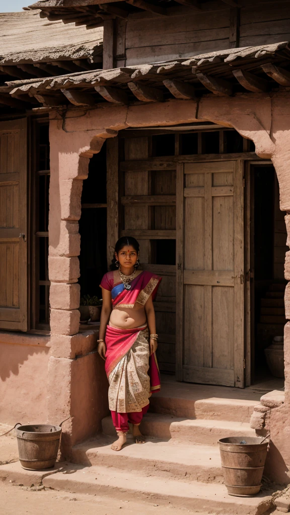 (smiling Indian woman:1.2), bold, short hair, confident gaze, full body shot, tastefully dressed