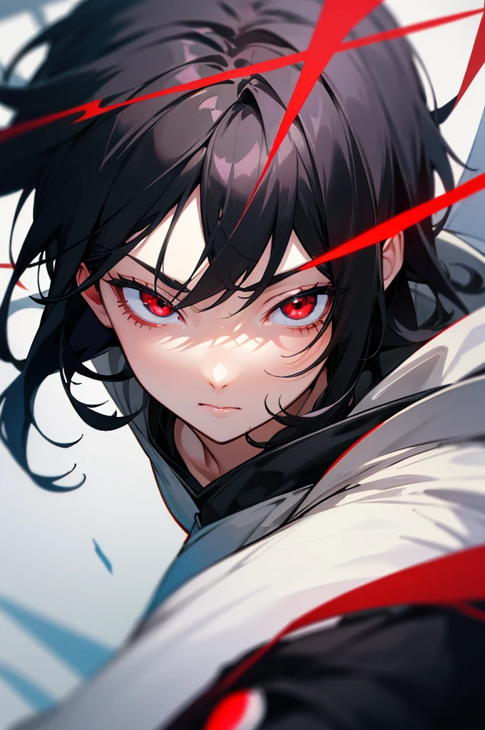1guy black hair red eyes 8k wallpaper ultra detailed beautiful asthetic masterpiece best quality anime extremely detailed

