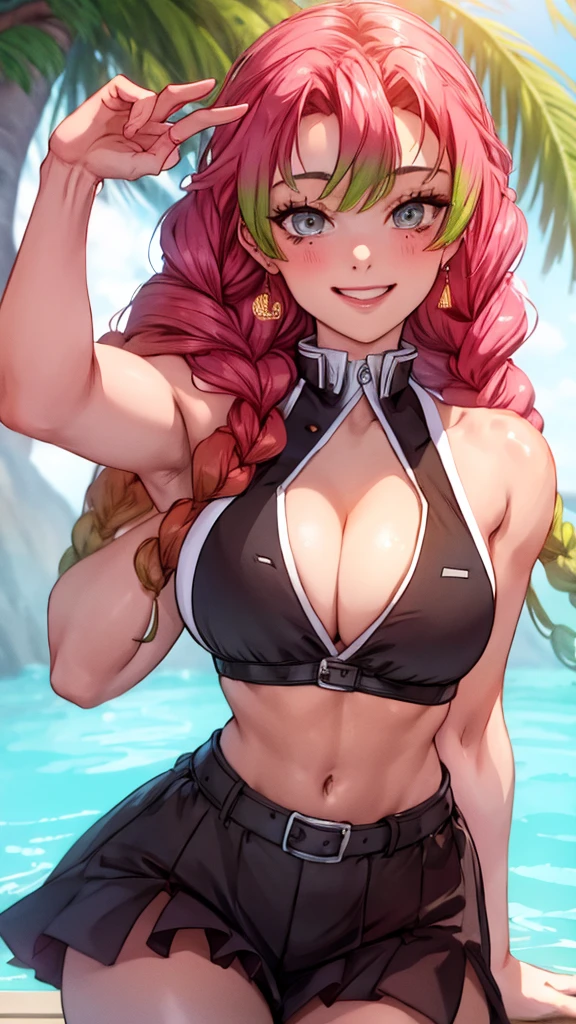 chica, sexy, sonriendo, cuerpo espectacular