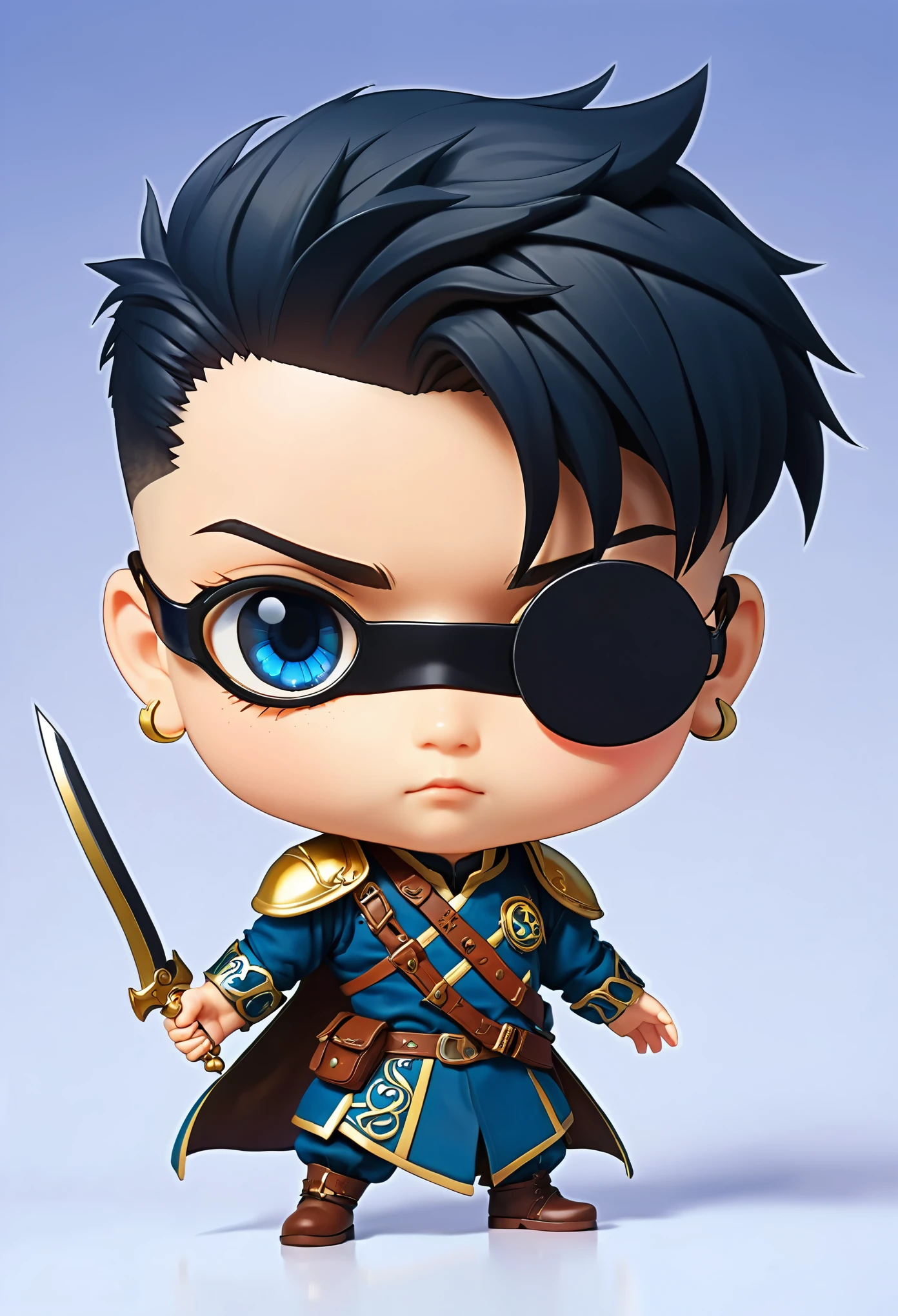 Eye Patch,One-Eye,chibi steyle,,Disability,one-hand,Iron hook