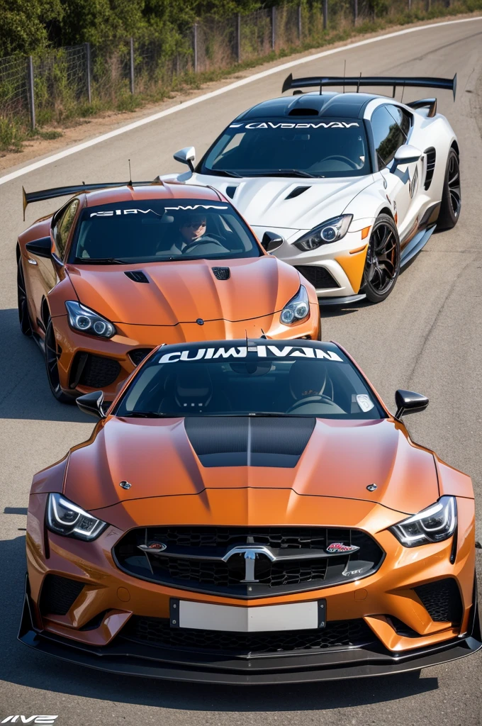 Logo com a palavra GT WIN com um tigre e uma roda de carro no fundo