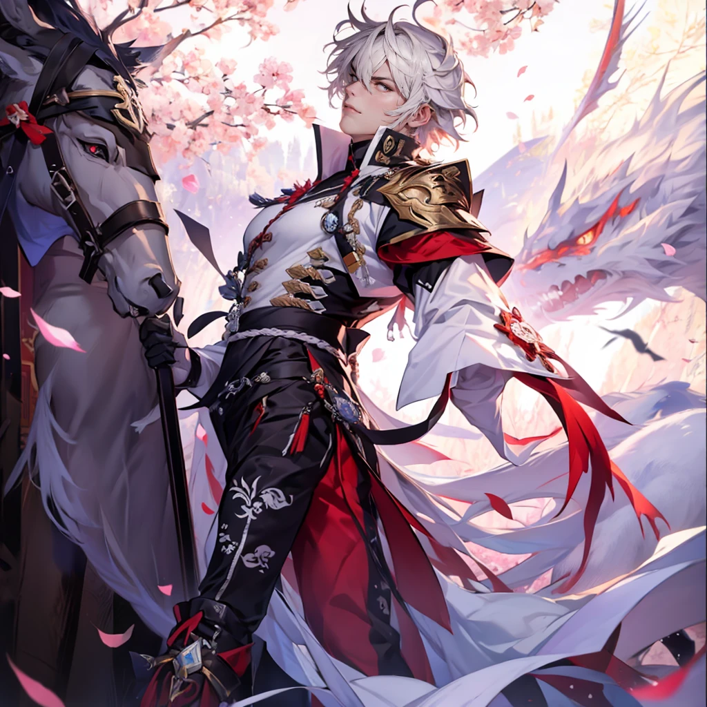 um close up de uma pessoa segurando uma espada e um escudo, por Yang J, Heise Jinyao, keqing do impacto genshin, zhongli do impacto genshin, cai xukun, arte oficial, mobile wallpaper, handsome guy in demon slayer art, inspired por Yang Jin, Qi Yang, inspirado em Huang Shen, olchas logan cura liang xing