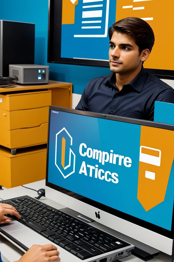 Logo for computer service business called Atics