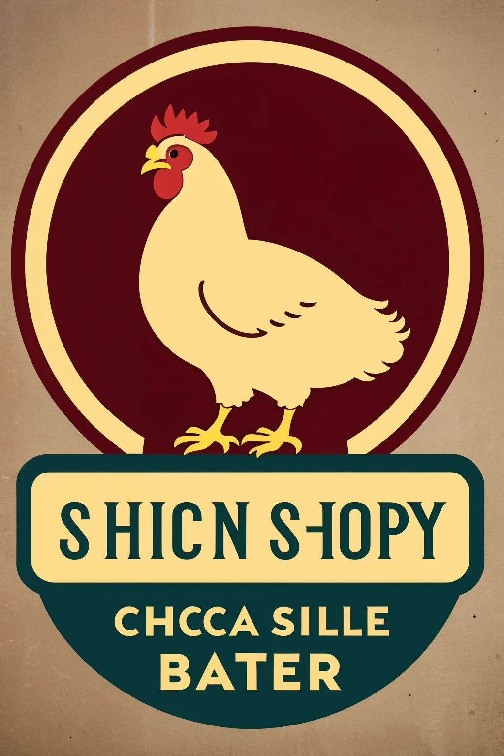 Logo for a chicken shop "Poultry Between Feathers" - Sabor Inolvidable