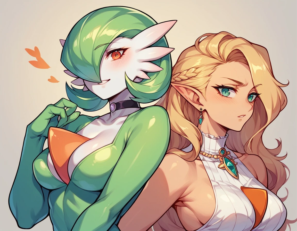 Gardevoir en forma humana sin ropa cubierta por leche condensada