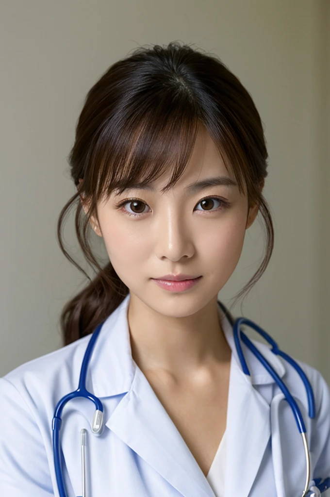 ((Highest quality)), ((masterpiece)), (detailed),Perfect Face,Japanese,Female doctor,White