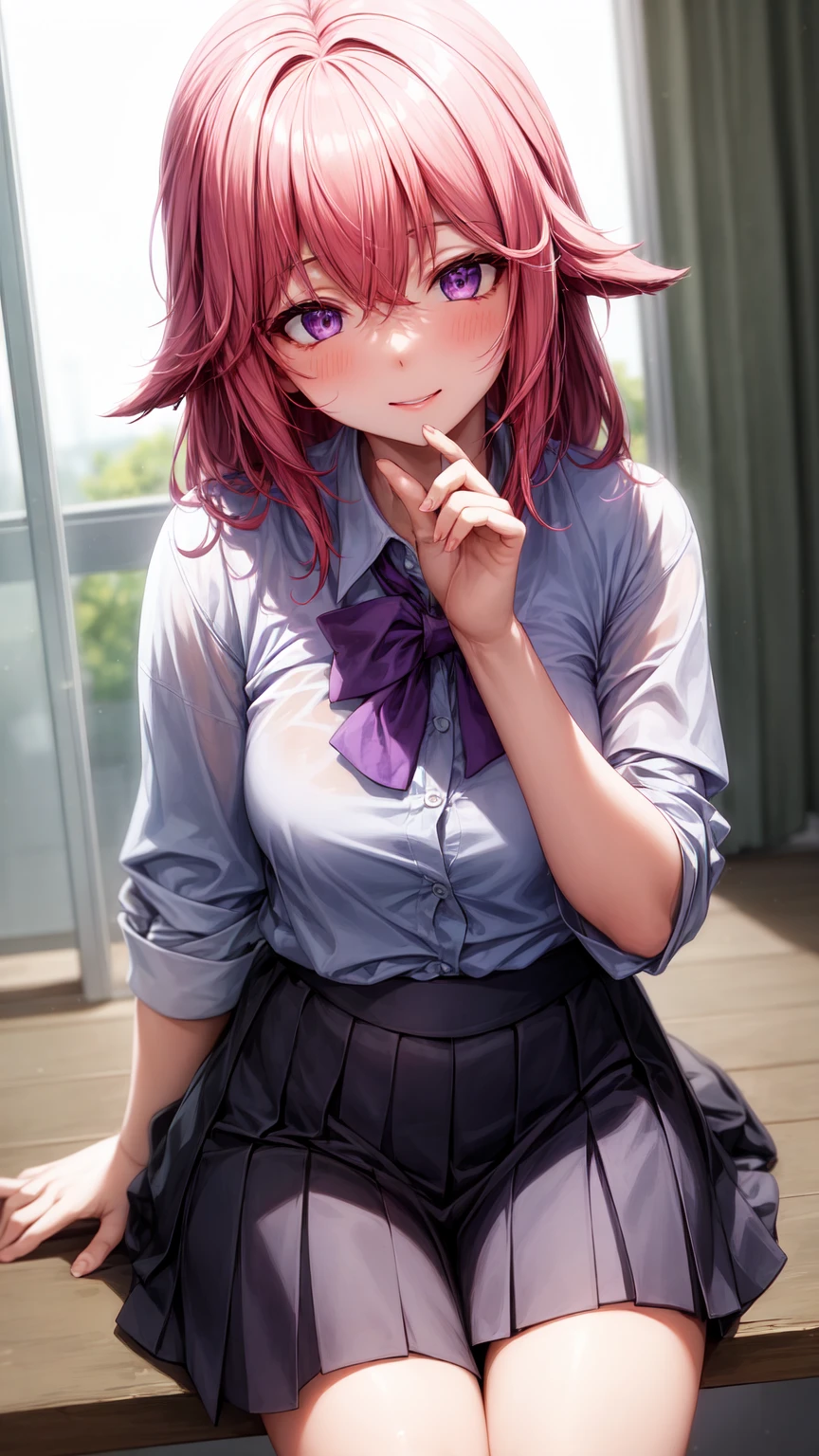 Yae(purple eyes)(uniforme escolar)