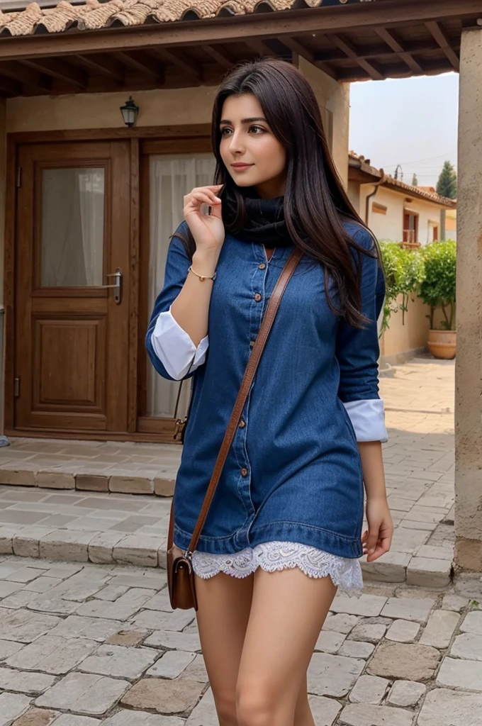 çok kısa mini eteğin arkasın elleriyle açan yukarı kalkmış altını gösteren öne eğilmiş