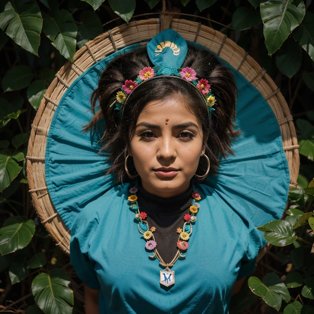 Genera el logo de un grupo de folklore llamado Huateque que tiene como mascota un delfin y colores mexicanos que la imagen contenga el nombre del grupo