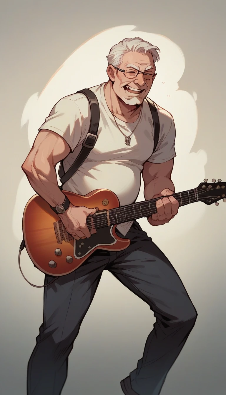 guitar player, old man playing the guitar.