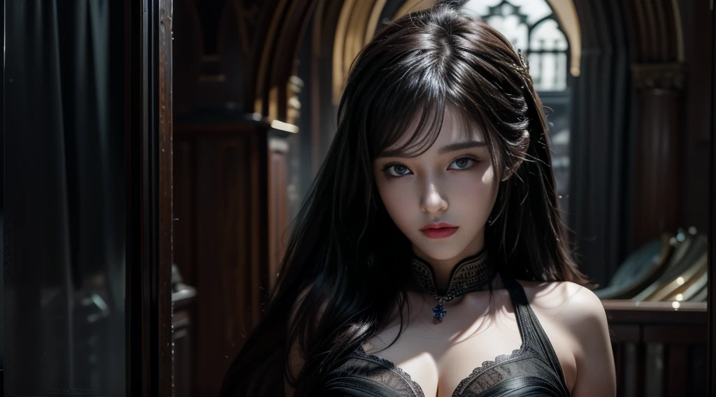masterpiece,quality,Best quality,official art,(Beauty and aesthetics:1.2),(masterpiece:1.3), (8K, Realistically, RAW photo quality is the best: 1.4), Beautiful face, (Realistic face),Ultra-high resolution, Ultra-realistic photos, The content is very detailed, Golden Ratio, (Energetic:1.3),(saturation:1.3),Unreal Engine, (High Detail: 1.9),(woman:1.4),(Sexy body),Mature woman,Mid-range lens,drama,(magic),(Medieval court:1.8)
