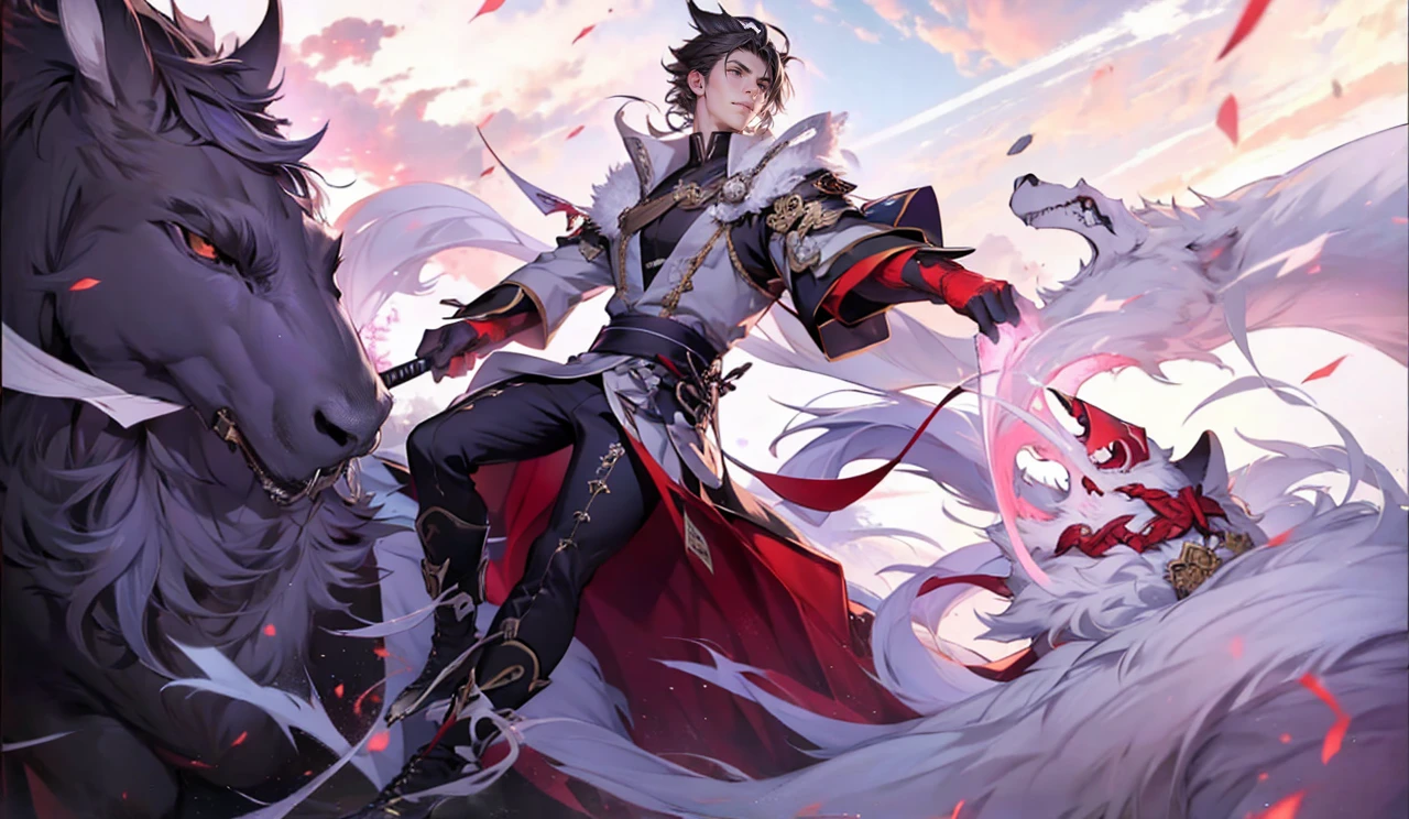 um close up de uma pessoa segurando uma espada e um escudo, por Yang J, Heise Jinyao, keqing do impacto genshin, zhongli do impacto genshin, cai xukun, arte oficial, mobile wallpaper, handsome guy in demon slayer art, inspired por Yang Jin, Qi Yang, inspirado em Huang Shen, olchas logan cura liang xing