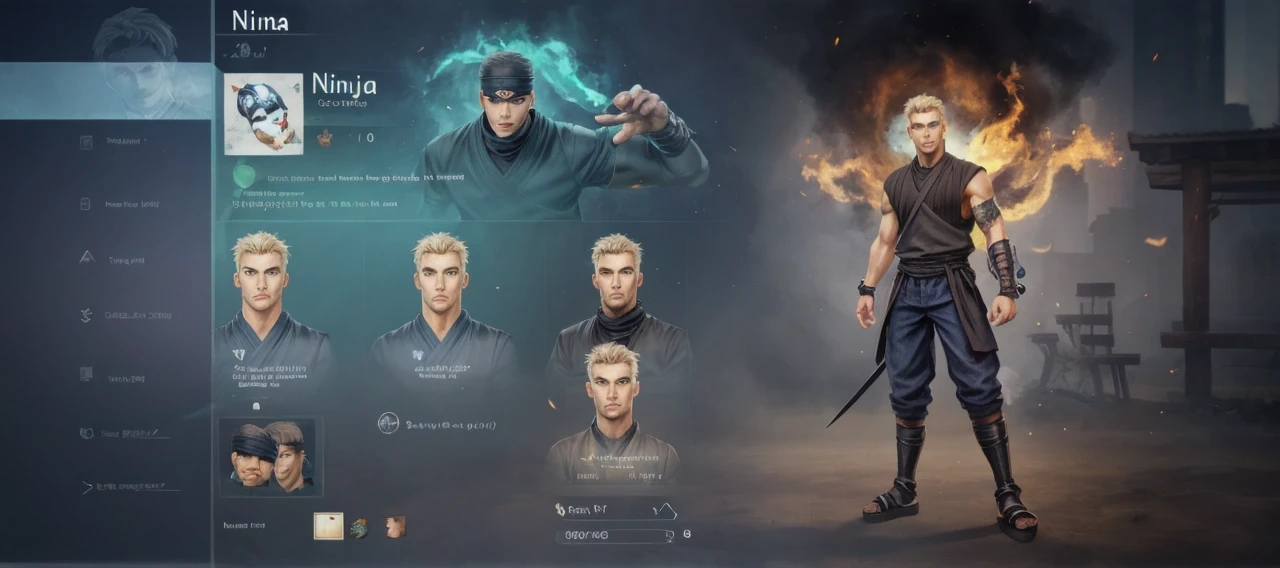 ninja, realistic, make more handsome