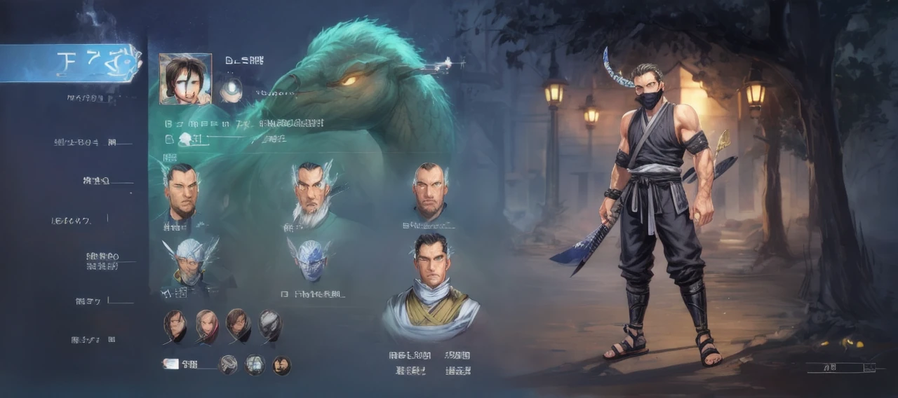 handsome ninja, realistic