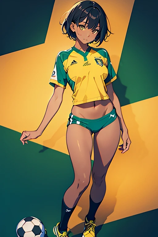 female volleyball player from Brazil, with green and yellow bikini, in a sexy pose in the game, in a carnival atmosphere, with the public watching, realistic, hypermaximalist, 4k, 8k, amazing, maximum quality, extreme realism, uhd, shaders, ultra realistic , hypermaximalist, ultragraphics. --auto --s2