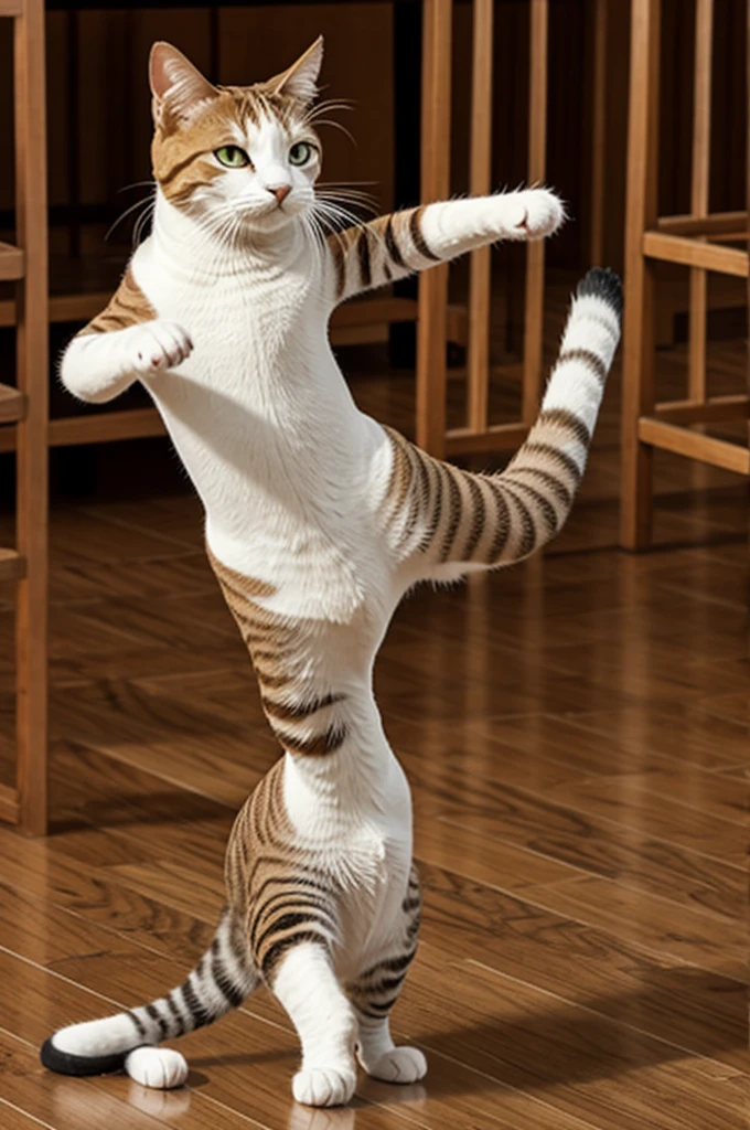 1 gato bailando