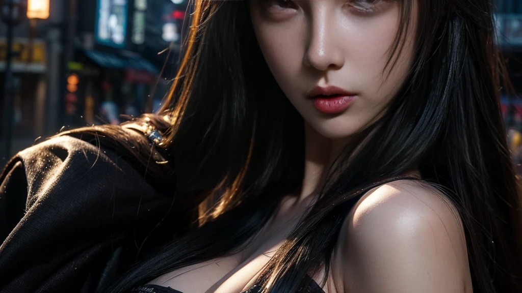 Ultra realistic, 16k, high quality, 1 naked well lit girl, erotic nightmare aesthetic, dream aesthetic, light black hair, cute bangs on the forehead, black evil eyes, bright evil eyes look, perfect nose, pale-grey skin, white/grey skin, flushed cheeks, natural detailed tits, showing natural breasts, narrow waist, big hips, hot big vagina, hot legs, creepy dark background, 18 years old, (beautiful natural body), professional photography of a naked woman detailed, sharp focus, dramatic, award-winning, cinematic lighting, dream aesthetic, volumetric dtx, (film grain, dark background, blurred foreground, Bokeh, depth of field, motion blur:1.3), multiple hot sexy poses and multiple angles.