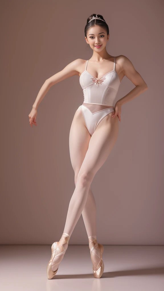 Pure classical ballet girl, supple muscles, outstanding body, beautiful legs, spread wide legs, open-heart mood, temptation to , wearing classical ballet uniforms, vivid makeup and hairstyles, thick eyebrows, sexile, professional portrait photography, sunlight, 