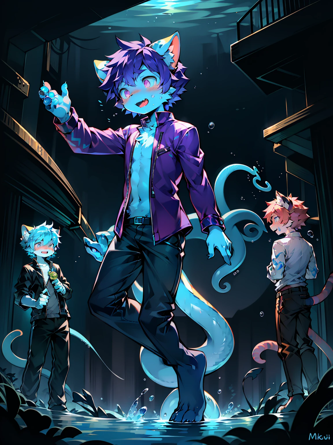 Transformation,Parasites, corruption ,Feline boys,Casual Wear,Slit pupil,jellyfish ,Shota Uchiko,abyss,coral,Sandy,bubble,Underwater,In the water,Protective eyewear,Mukoi,excited,control,Tentacle wrapping,Parasites,assimilation,Tentacles and legs,Tentacle tongue,Blue-purple glowing tongue，Octopus Boy,Tentacle hair,Tentacle tail,More tentacles,Suction cup,Men&#39;s Hairstyles,erosion,,Fine fluff,Climate skin,point,Mukoi,Below the surface of the water,Fish gills，Luminous pattern，发光point，In the ocean，incubation，Paw pads