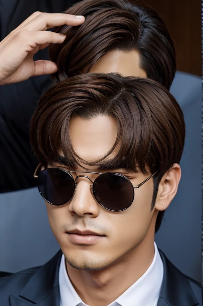 V de BTS con lentes