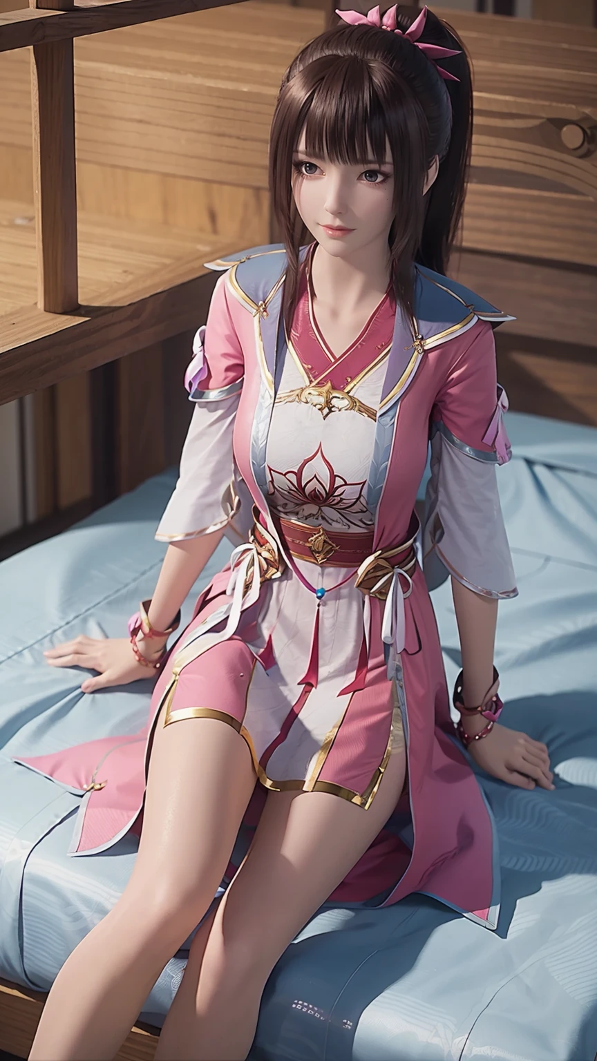 一个女孩Lying in bed,Face up,Raise your legs slightly,正面超详细美丽Big breasts的女孩16岁. Ultra HD, 4k, 8K, Movie,whole body,Lying down,Long legs,Very big breasts,whole body捕捉,(((Lying in bed))),whole bodyLying in bed,Pink bed,Off-shoulder,Big breasts,Shoulder-length skirt,Lying in bed