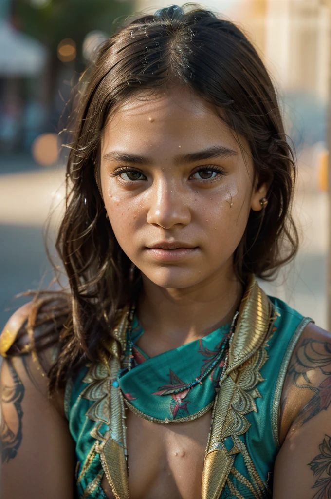 1girl, 9 year old, (realistic:1.3), finely detailed, quality, (masterpiece:1.2), (photorealistic:1.2), (best quality), (detailed skin:1.3), (intricate details), dramatic, photograph, Ornate Tropical Las Vegas, at Golden hour, Ultrarealistic, broad lighting, film grain, film camera, Circular polarizer, Instagram, UHD, dslr