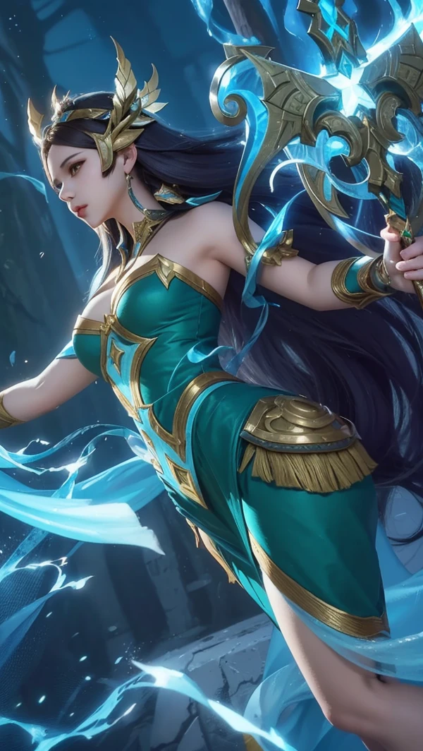 (Aesthetics, Hi-Res: 1.2), Professional photographer, Ashe character in mobile legend game, naked, perfect round breasts,