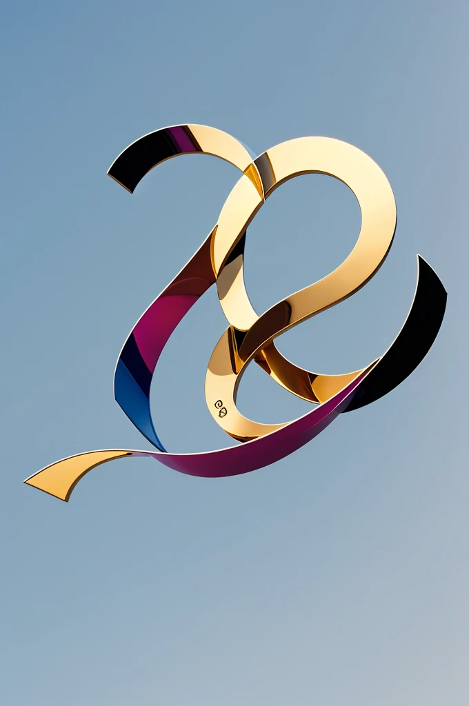 Logo with numbers 3 6 9 interlaced formed figure perfect geometry inspired passion and eroticism