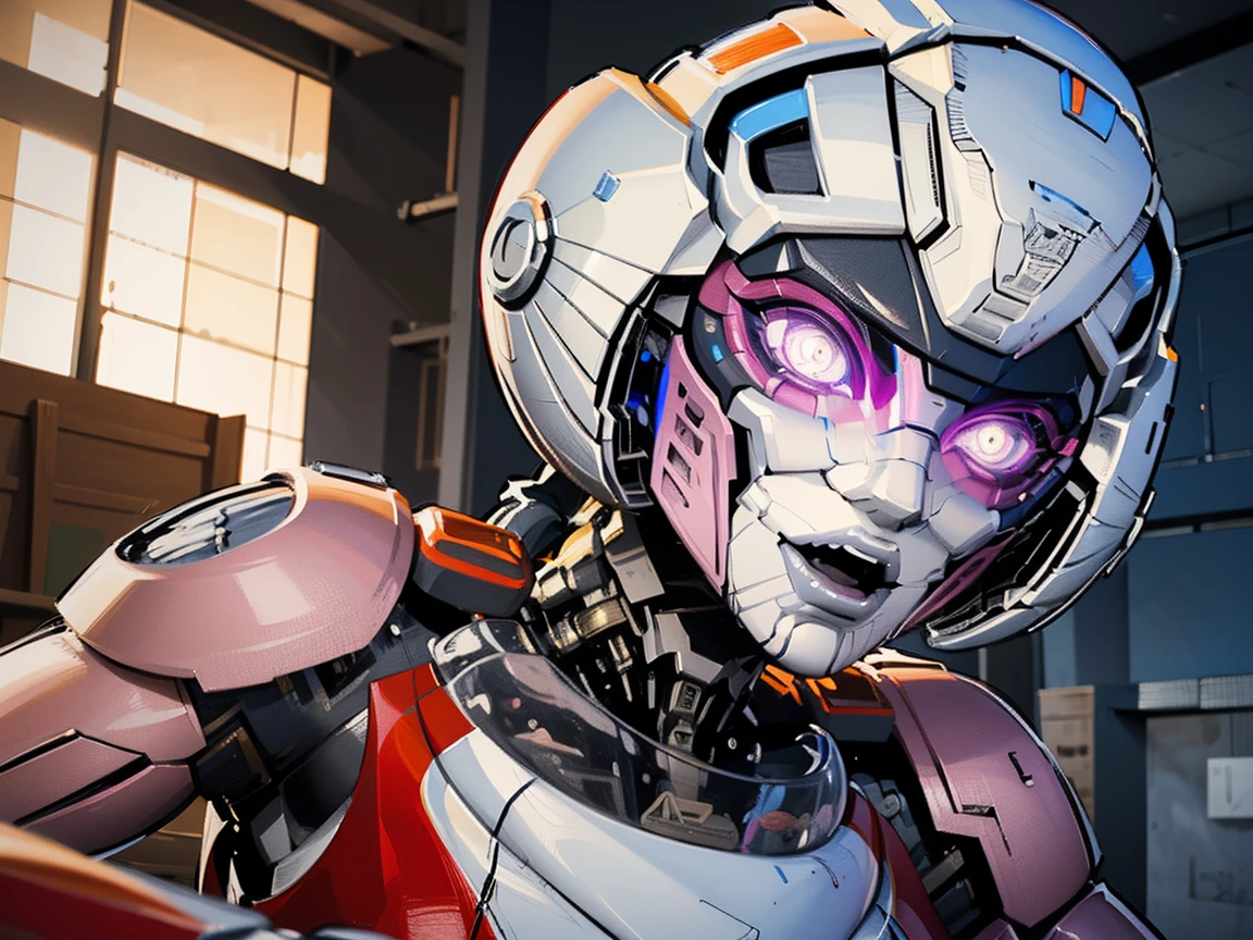 ROTB_Arcee, 1 chica, sonrisa, robot, mecha, (ojos brillantes:1.2), face reference, face focus, frontal de cara, retrato, referencia de cara, de frente , mirando al espectador. viendo de frente, cara completa, bCaderas anchas, ombligo, muslos gruesos, pose T , modelado 3d, voluptuosa, primer plano, enfoque frontal, retrato, de frente 1:2, mirando al observador frontal, modelado 3d , 3d , blender Cuerpo completo hole body highly detailed, highly detailed figure, female full body, female body, humanoid woman, female full-skin figure, realistic body structure, woman body, female human torso, perfect human female specimen, human female, detailed body structure