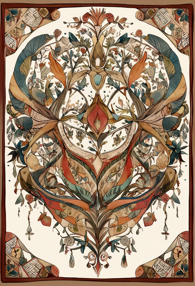 add a border of Gond Art motifs around the title to frame it beautifully