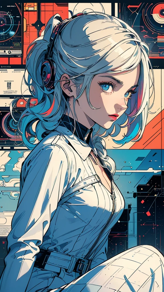 (((masterpiece, highest quality))),(((solo:1.2))),(((1girl:1.2))),32k wallpaper, very detailed, poster, vintage science fiction, 1960s,(((((geometric cinematic movie poster))))), (bauhaus), shape,(((abstract))), mid century modern, movie poster, vintage, Perfect Lady,1970's, halftone, speech bubble,(((portfolio,Close-up))),((((more various angle)))),(((bust up))),((highlight)),Vast landscape,((((heterochromia)))),(((complete. detailed face))),(((Extremely talented))),(((most complecated machine))),((Overall colorfully))