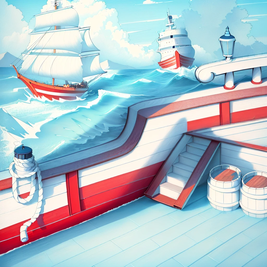 A painting,There is a boat docked at the pier in the painting,A lighthouse in the background, detailed Line Art, Full-page illustrations, Coloring Pages, Stylized lines, Full-page illustrations, Boat background, intense Line Art, Line Art, Thick lines, Published Artworks, Line Art, Coloring Pages, hyper detailed Line Art, background technology, Line Art colouring page