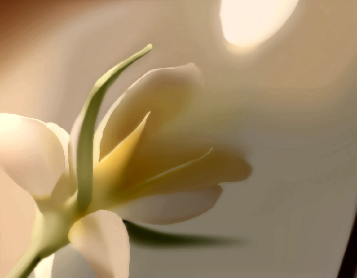 There is a small flower on the white table, Clear details, Accurate details, ( ( Extremely detailed ) ), Super close-up,Six petals,The first three flowers are dark in color and the last three flowers are light in color