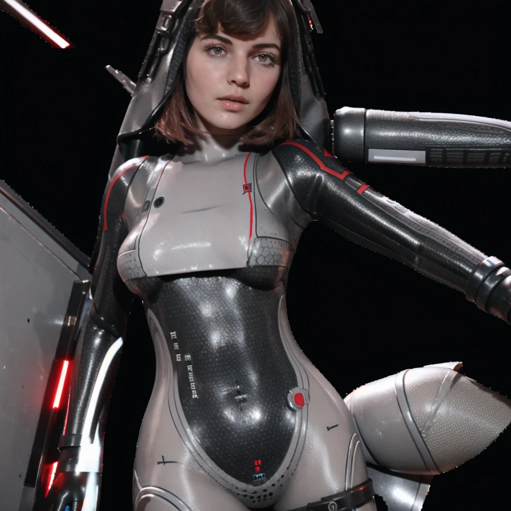 (1girl:1.2),(solo:1.5),masterpiece,best quality,photo,photograph, highly detailed, best quality, highres, extremely detailed wallpaper,third-party edit,bodysuit,covered navel,
nice hands, perfect hands,