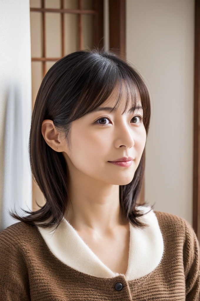 ((Highest quality)),((creation)),((detailed)),Japanese,Mature Woman,Beauty
