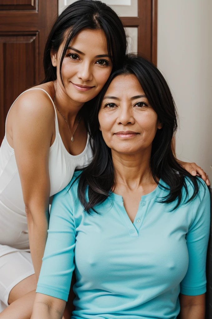 Create photo of my mother with me