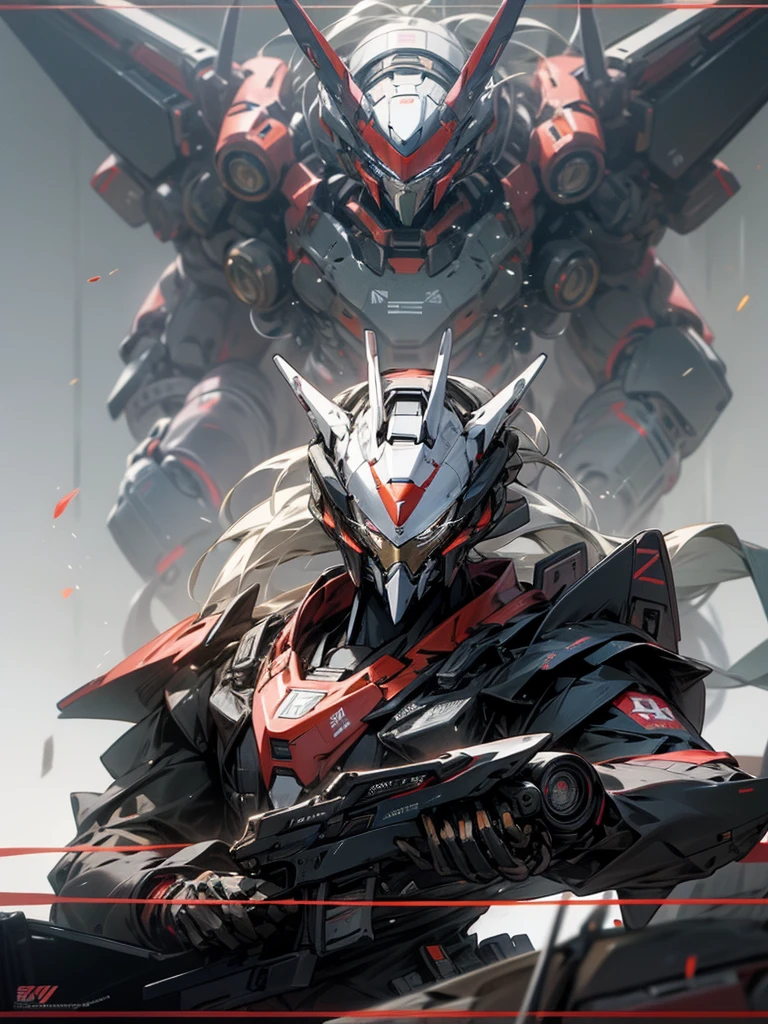 Un dibujo de un robot con una pistola en la mano, genial estilo mecha, mecha inspirado, arte mecha, japanese wick, anime mecha moderno, alexandre ferra mecha, # mecha, mecha, aesthetic lock, cerradura blanca alexandre ferra, traje mecha, anime aesthetic lock, mecha human, mecha anime