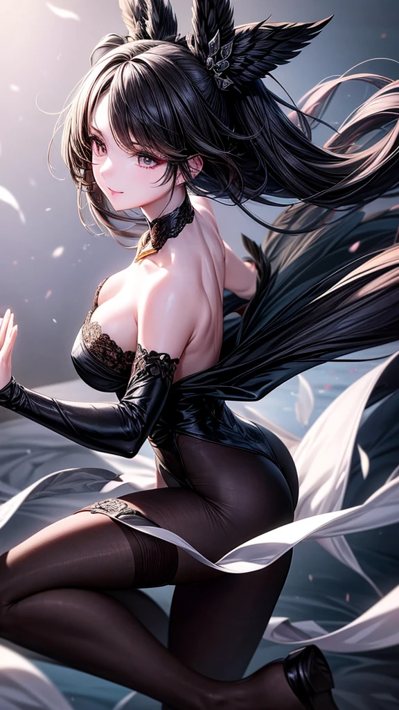 A 30-year-old woman,Her elegance is like a black swan dancing, Every step brings endless charm。 The sound is as soft as velvet, But it can penetrate the deepest corners of the soul。