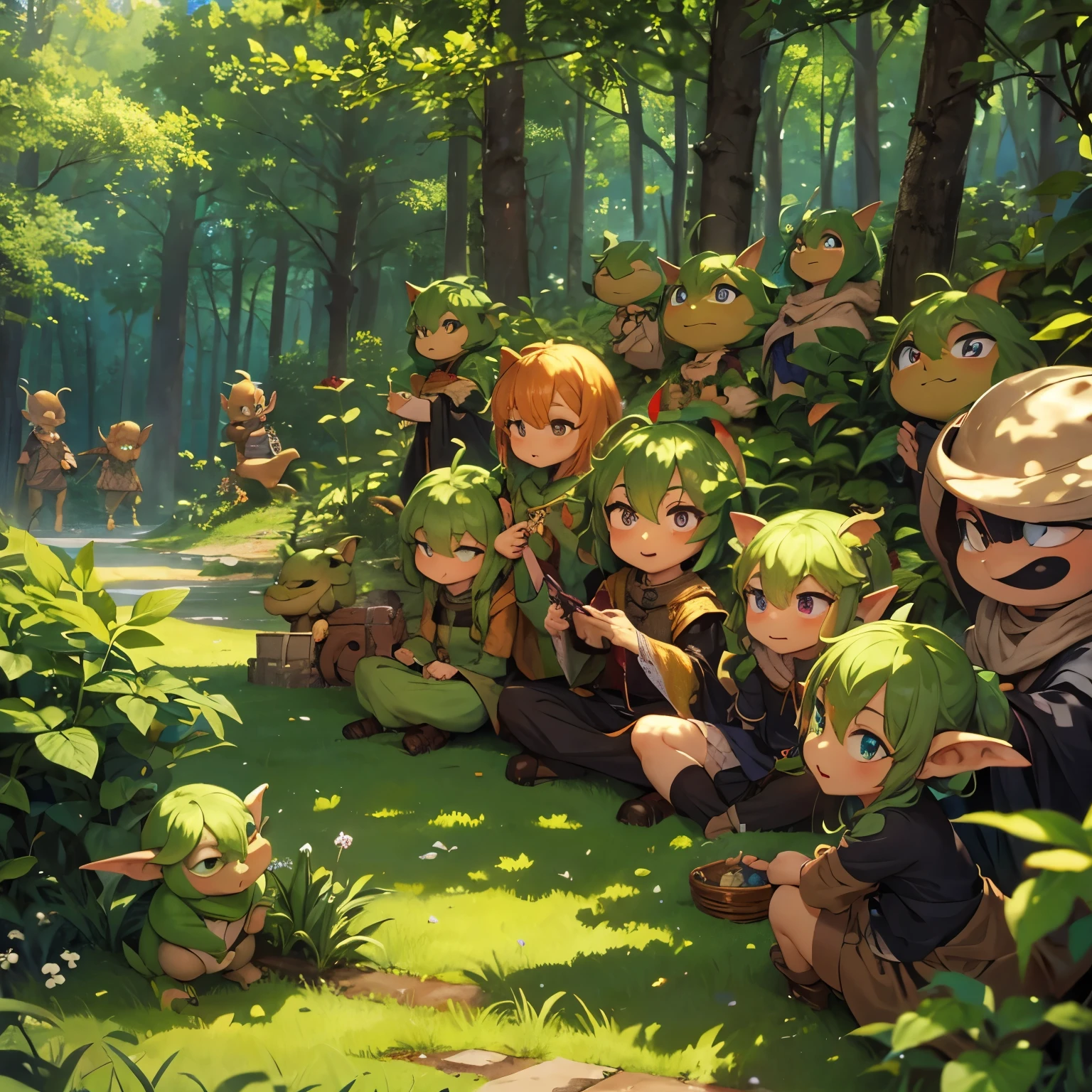 Many goblins, in forest