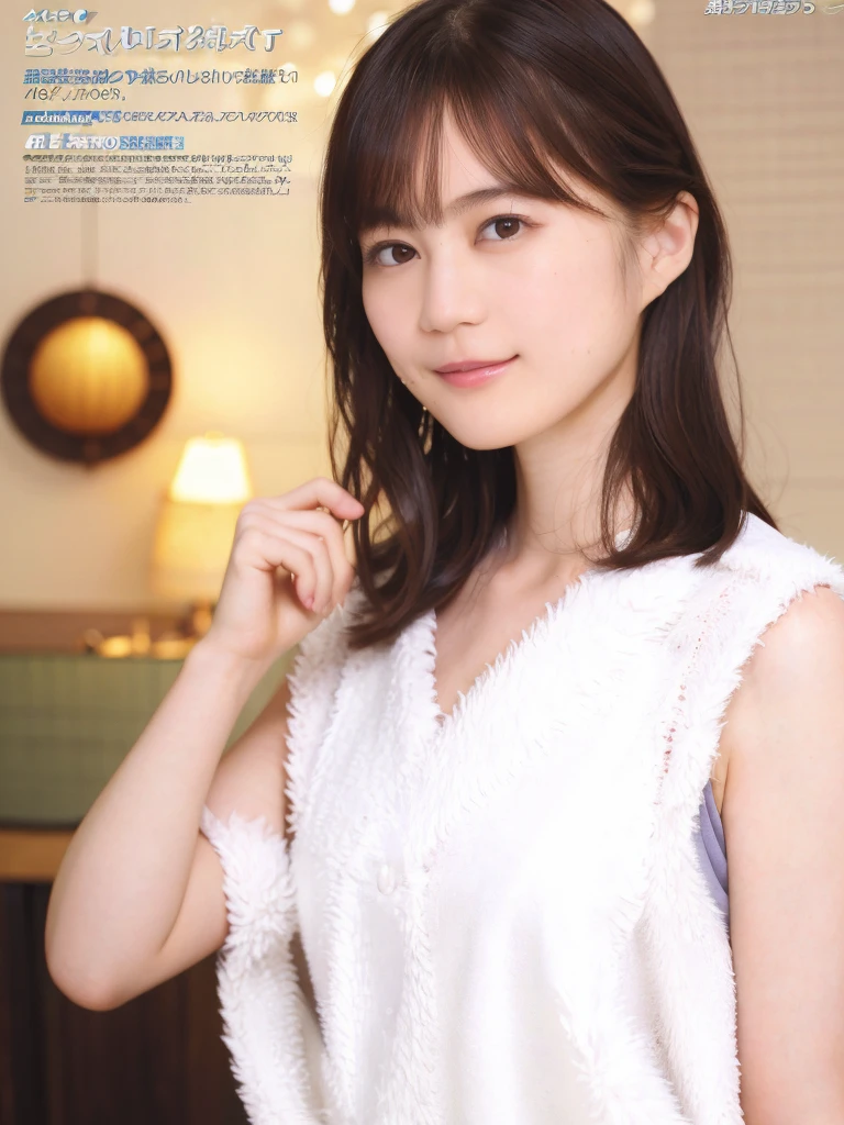 (top-quality,masterpiece:1.3,超A high resolution,),(ultra-detailliert,Caustics),(Photorealsitic:1.4,RAW shooting,)Ultra-realistic capture,A highly detailed,High resolution 16K human skin close-up。 Skin texture is natural、,The pores are、Must be detailed enough to be easy to identify。 Skin should look healthy with even tones。 Use natural light and color, (large boob:1.2), a close up of a woman in a white mini lingerie posing for a picture, lingerie, young pretty gravure idol, japanese model, young sensual gravure idol, ikuta erika, young gravure idol, realistic young gravure idol, big breast, normal fingers, cute seductive smile, young skinny gravure idol, sophisticated gravure idol, without showing hands, normal posture